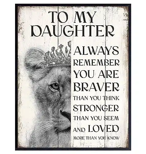 To My Daughter Wall Art x  Always Remember You Are   Inspirational Wall Decor   Boho Wall Art   Motivational Poster for Teen Girls Bedroom Decor   Mother Daughter Gifts   Posi