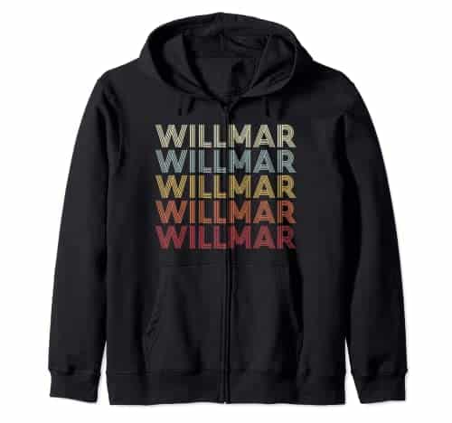 Willmar Minnesota Willmar MN Retro Vintage Text Zip Hoodie