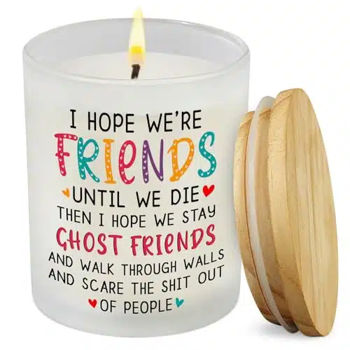Friend Gifts for Women   Birthday Gifts for Friends   Graduation Gifts for Friend, Gifts for Friendship, Women, BFF Girlfriend   Funny Friend Candle Gift, Vanilla Lavender Sce