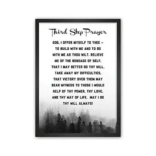 rd Step Prayer Poster   AA   NA   Alcoholics and Narcotics Anonymous   Addiction Recovery Gift Poster   Sober Therapy Print Wall Decor
