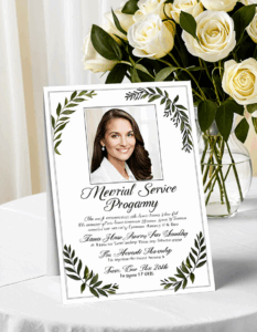 memorial service program template